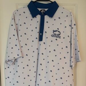 FootJoy White and Blue Polo Shirt